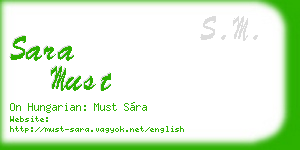 sara must business card